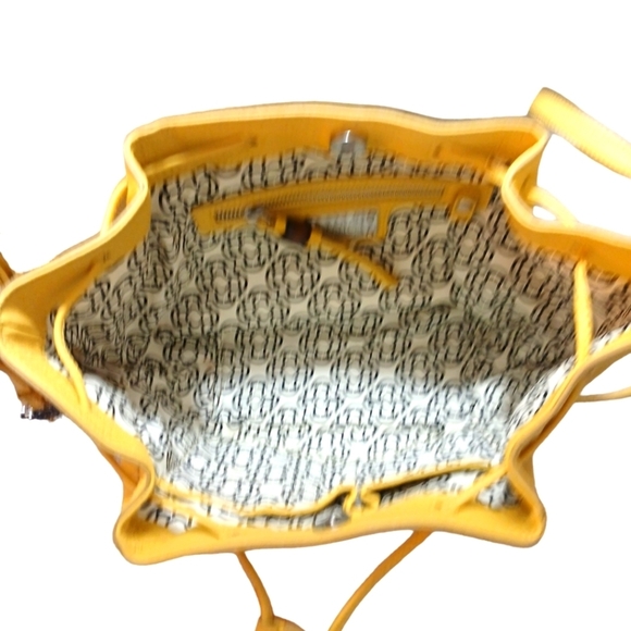 Rafé New York Yellow Leather Shoulder Bag Crossbody Purse - Picture 8 of 14